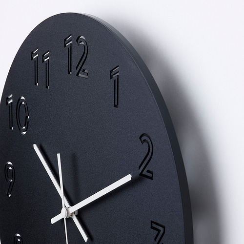 TUNNIS - wall clock, black | IKEA Taiwan Online - PE829058_S4