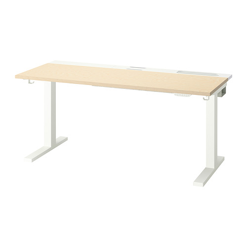 MITTZON - desk sit/stand, electric birch veneer/white, 140x60 cm | IKEA Taiwan Online - PE910943_S4
