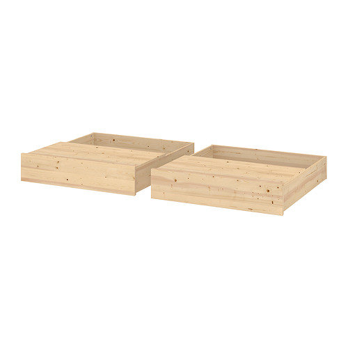 GLAMBERGET 2 bed storage boxes and 2 trays