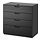GALANT - drawer unit, black stained ash veneer | IKEA Taiwan Online - PE686155_S1
