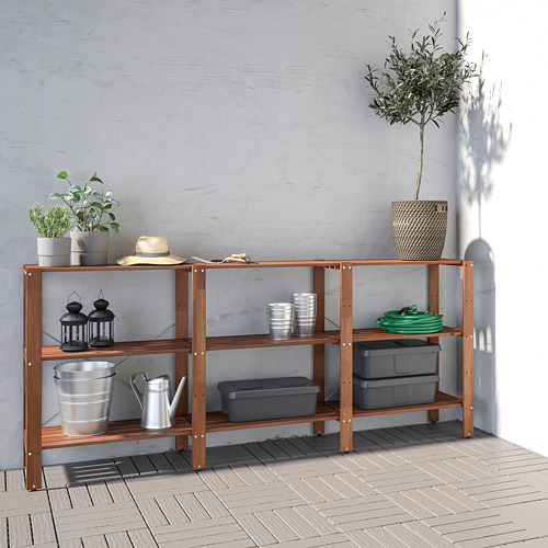 TORDH - shelving unit, outdoor, brown stained | IKEA Taiwan Online - PE772348_S4