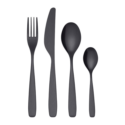 TILLAGD - 24-piece cutlery set, black | IKEA Taiwan Online - PE729432_S4