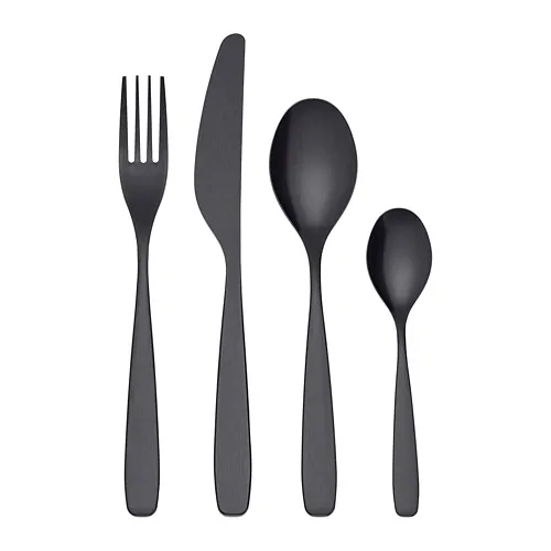 TILLAGD - 餐具 24件組, 黑色 | IKEA 線上購物 - PE729432_S4