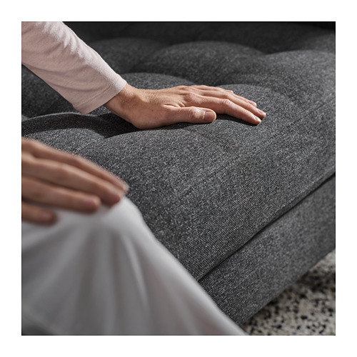 LANDSKRONA - 5-seat sofa, with chaise longues/Gunnared dark grey/wood | IKEA Taiwan Online - PH166314_S4