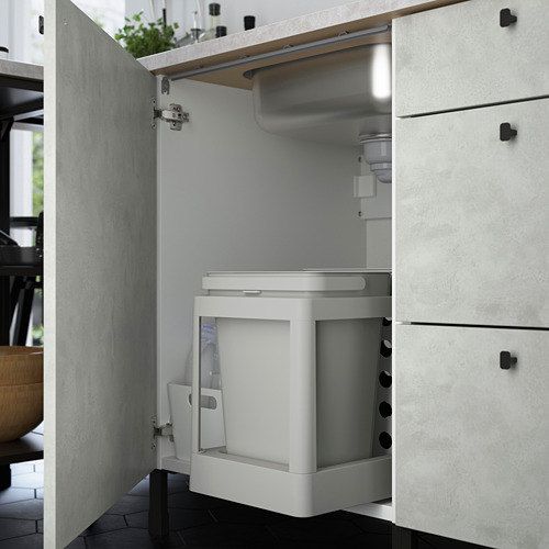ENHET - corner kitchen, white/concrete effect white | IKEA Taiwan Online - PE783524_S4
