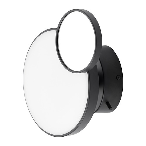 KABOMBA - LED wall lamp with mirror, dimmable matt/black, 20 cm | IKEA Taiwan Online - PE829208_S4