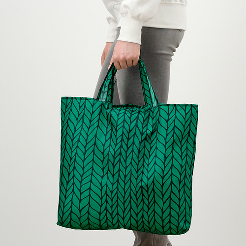 SKYNKE - 購物袋, 綠色/黑色 | IKEA 線上購物 - PE829215_S4