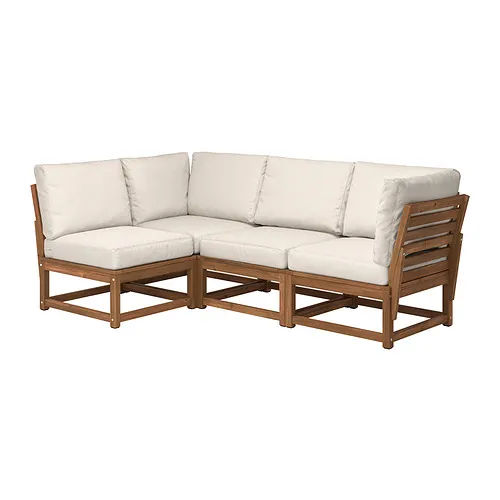 NÄMMARÖ - 三人座轉角沙發，戶外用 淺棕色/Frösön/Duvholmen 米色，210 公分 | IKEA 線上購物 - PE911141_S4