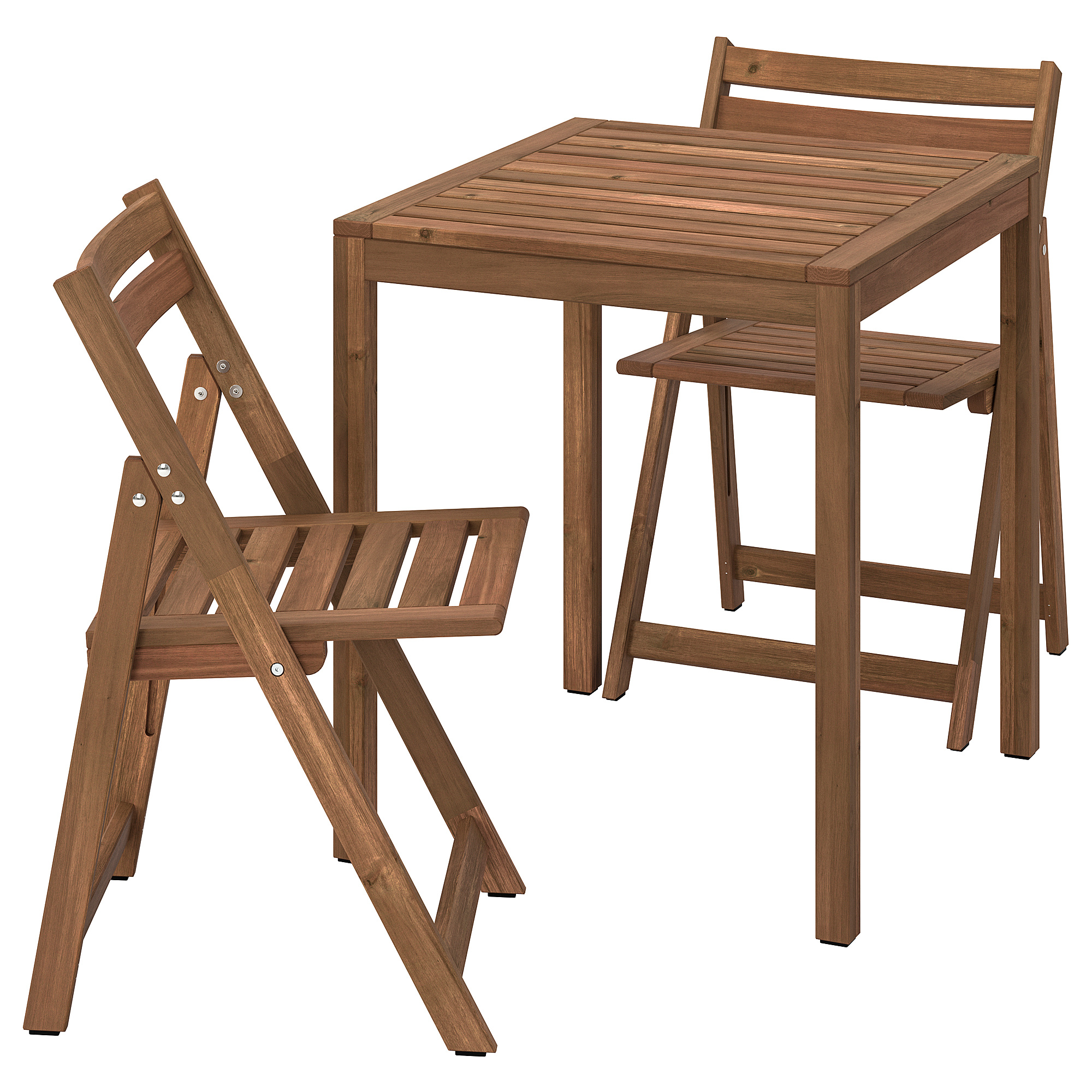 NÄMMARÖ table and 2 folding chairs, outdoor