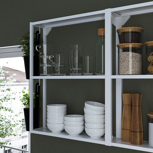 ENHET - corner kitchen, white/grey frame | IKEA Taiwan Online - PE783625_S4
