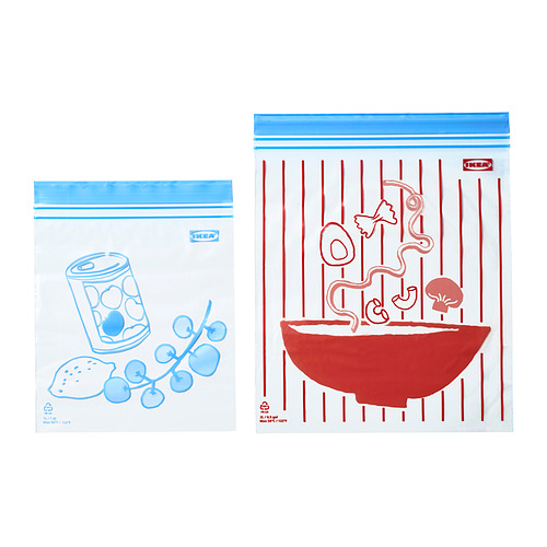ISTAD - resealable bag, patterned blue/red, 1.0/2.0 l | IKEA Taiwan Online - E1010677_S4