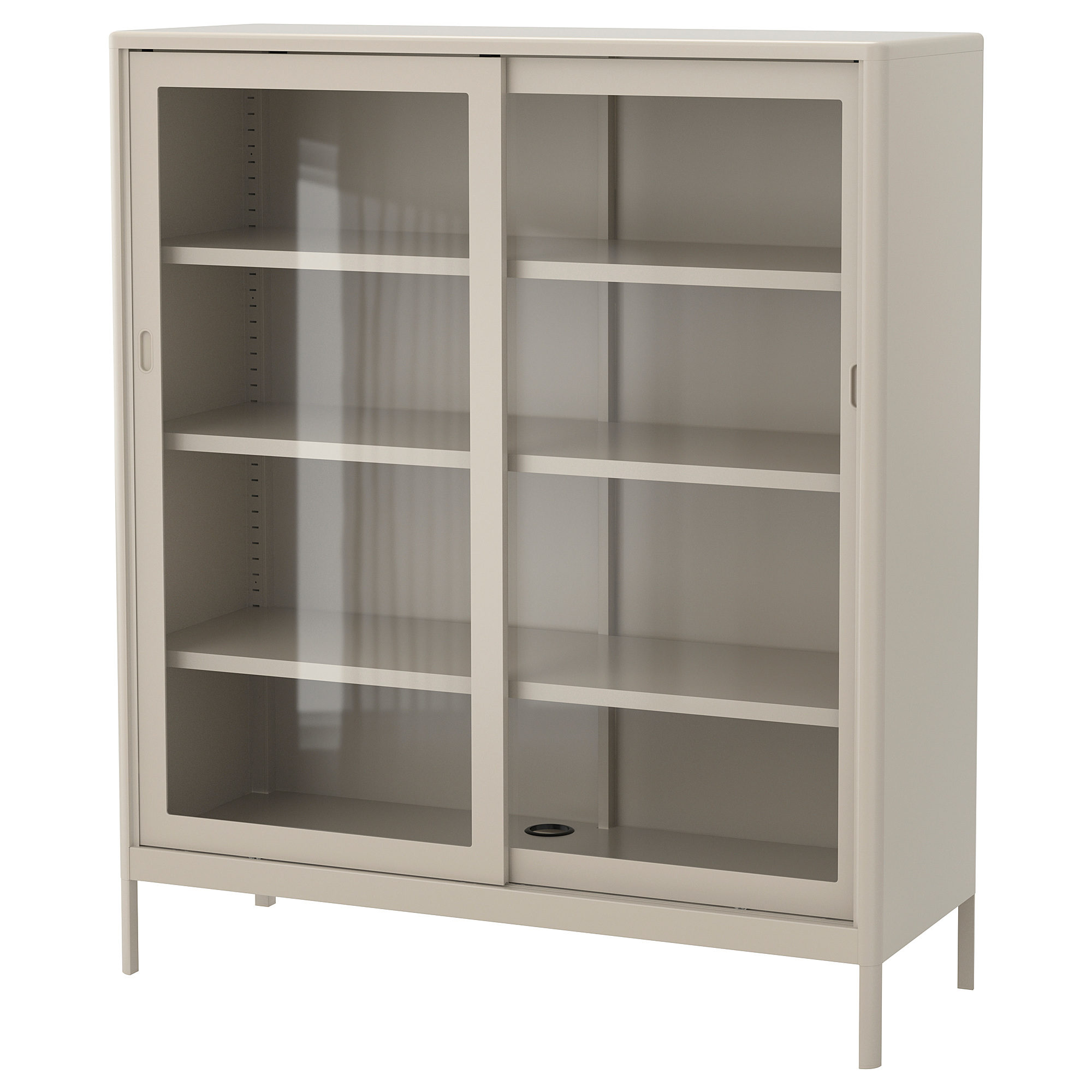 IDÅSEN cabinet with sliding glass doors