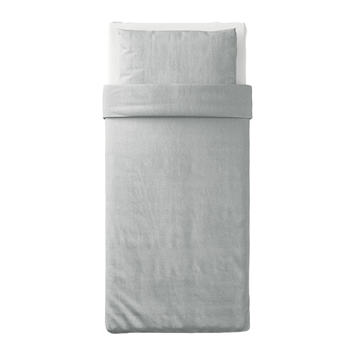 SPJUTVIAL - quilt cover and pillowcase, light grey/mélange | IKEA Taiwan Online - PE775208_S4