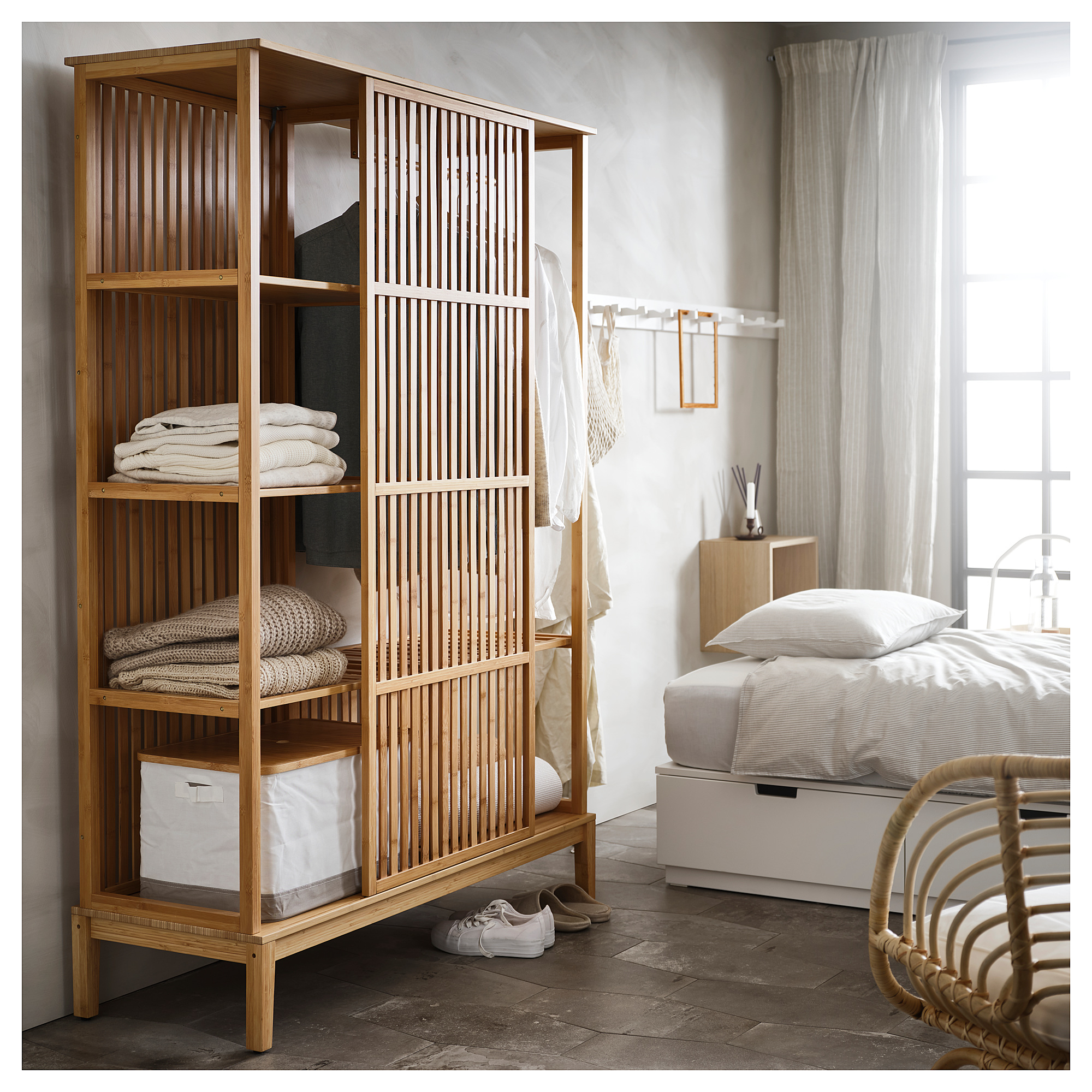 NORDKISA open wardrobe with sliding door