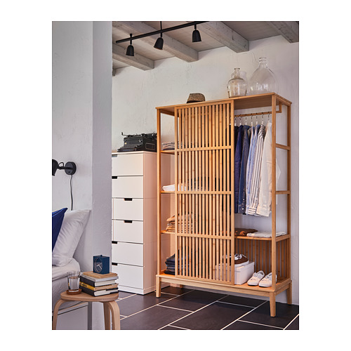 NORDKISA - 開放式滑門衣櫃, 竹 | IKEA 線上購物 - PH165568_S4