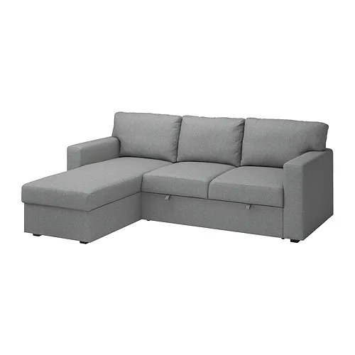 BÅRSLÖV - 三人座沙發床附躺椅, Tibbleby 米色/灰色 | IKEA 線上購物 - PE911220_S4