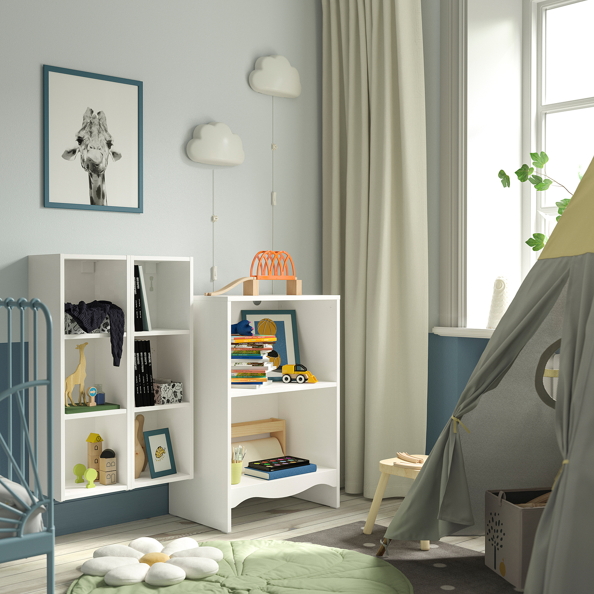 SMÅGÖRA 嬰兒尿布更換桌/書櫃附2層板