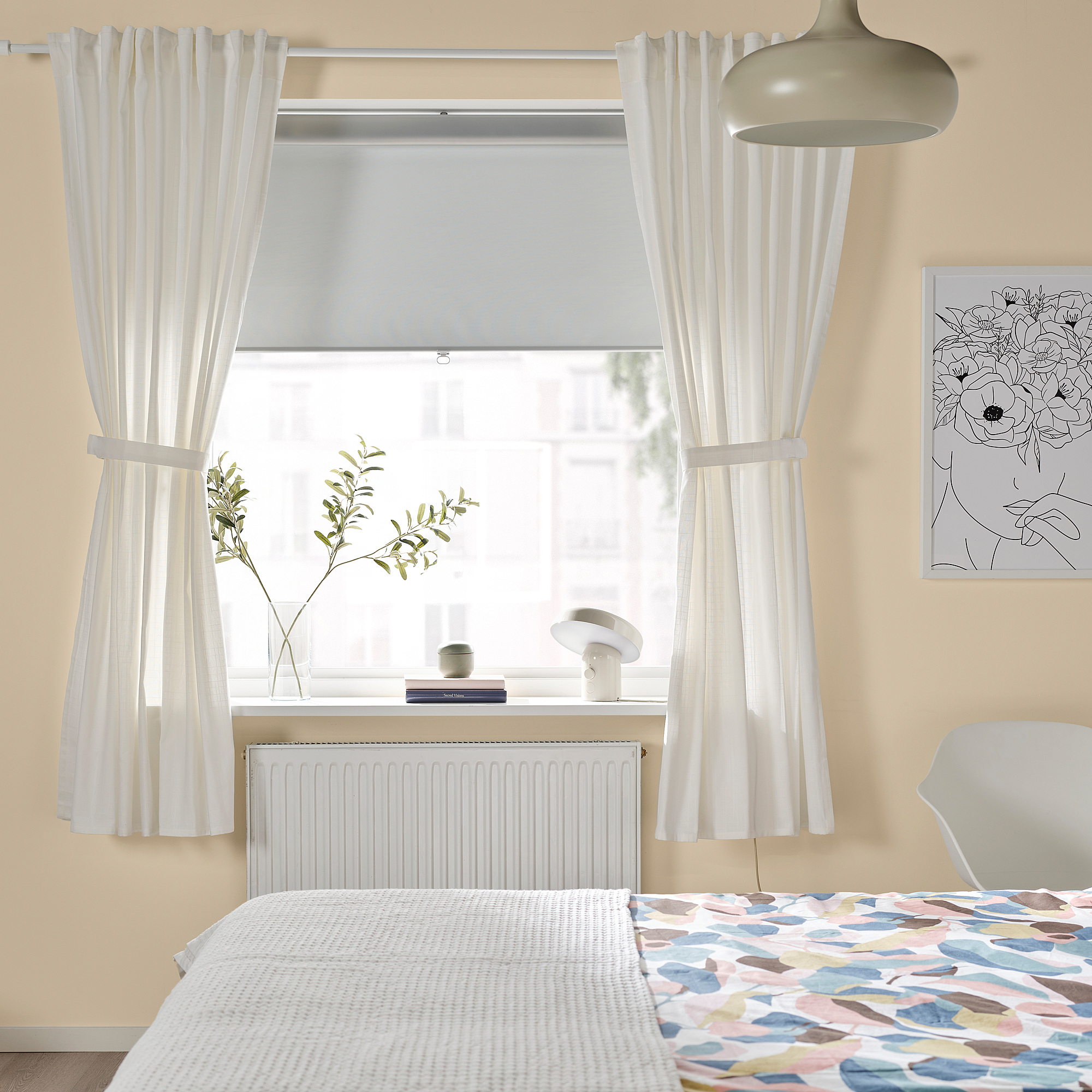 RITVA curtains with tie-backs, 1 pair