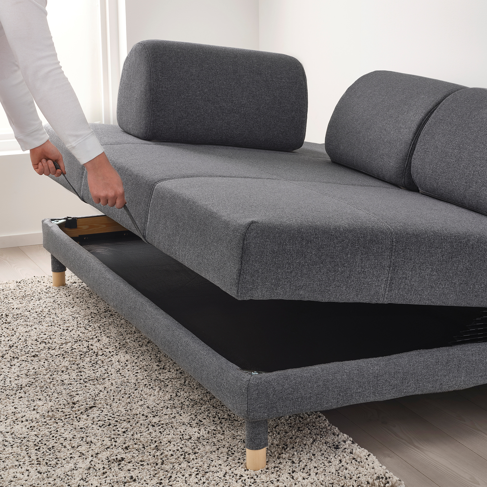 FLOTTEBO 沙發床, Gunnared 灰色 IKEA 線上購物