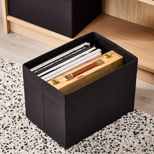 DRÖNA - 收納盒 25x35x25公分, 黑色 | IKEA 線上購物 - PE783698_S4