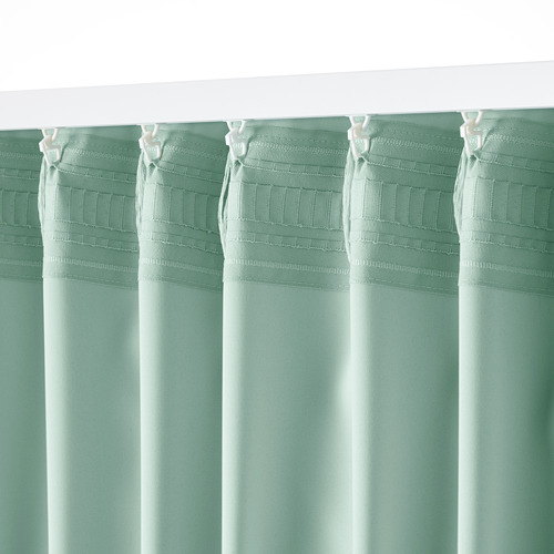 MAJGULL - 部分遮光窗簾 2件裝, 淺綠色 | IKEA 線上購物 - PE783717_S4