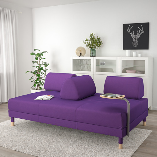 FLOTTEBO - sofa-bed with side table, Vissle purple | IKEA Taiwan Online - PE729829_S4