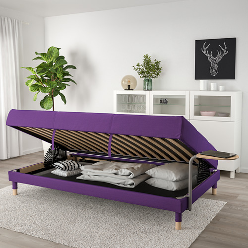 FLOTTEBO - sofa-bed with side table, Vissle purple | IKEA Taiwan Online - PE729828_S4