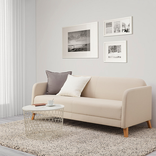 LINANÄS - 3-seat sofa, Vissle beige | IKEA Taiwan Online - PE829449_S4