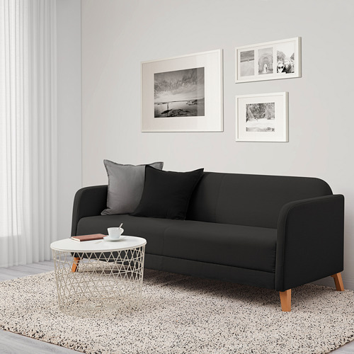 LINANÄS - 3-seat sofa, Vissle dark grey | IKEA Taiwan Online - PE829454_S4