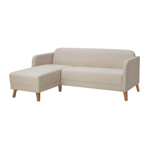 LINANÄS - 3-seat sofa, with chaise longue/Vissle beige | IKEA Taiwan Online - PE829455_S4
