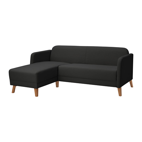 LINANÄS - 3-seat sofa, with chaise longue/Vissle dark grey | IKEA Taiwan Online - PE829460_S4