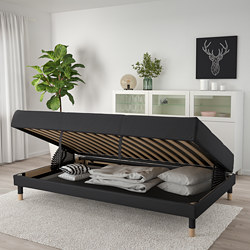 FLOTTEBO - sofa-bed with side table, Gunnared medium grey | IKEA Taiwan Online - PE729788_S3