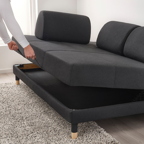 FLOTTEBO - sofa-bed with side table, Vissle dark grey | IKEA Taiwan Online - PE729883_S4
