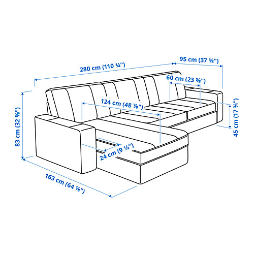 KIVIK - sofa with chaise | IKEA Taiwan Online - PE783835_S4