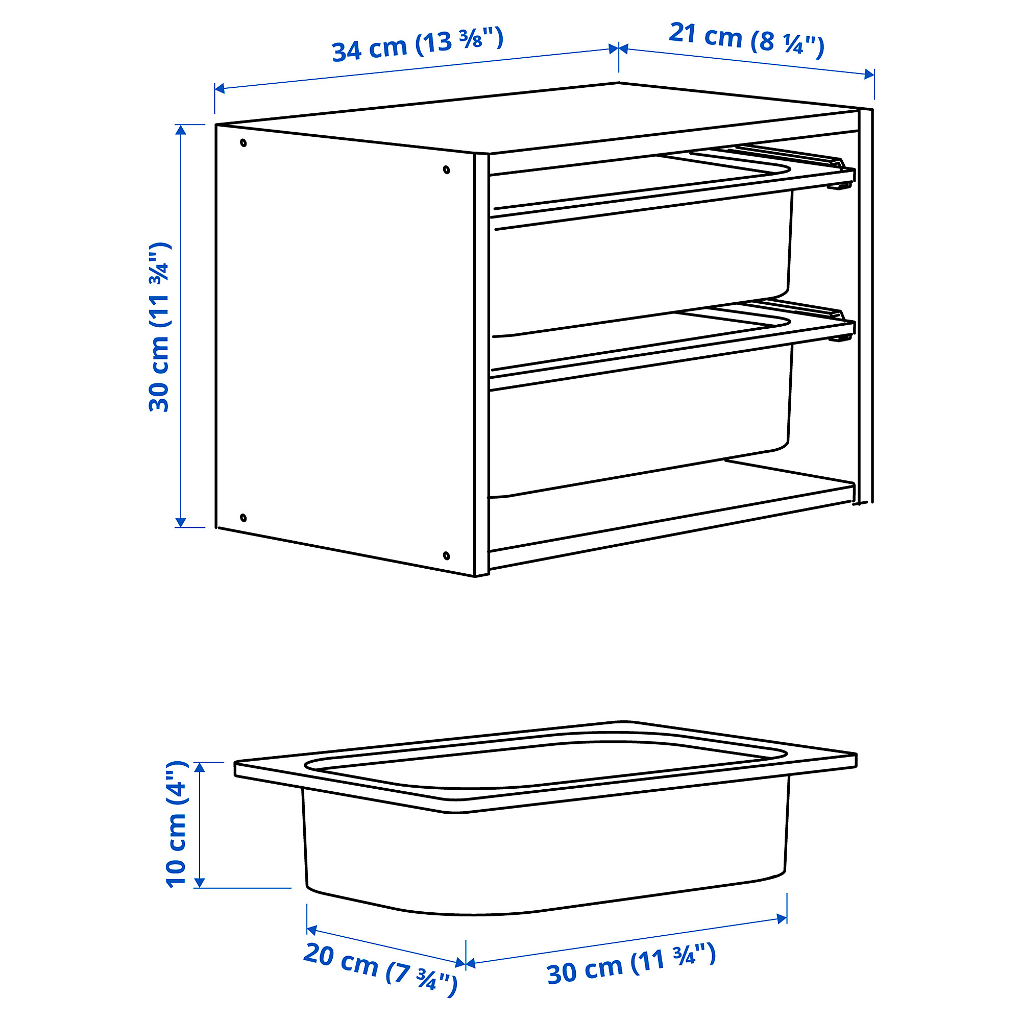 TROFAST wall storage