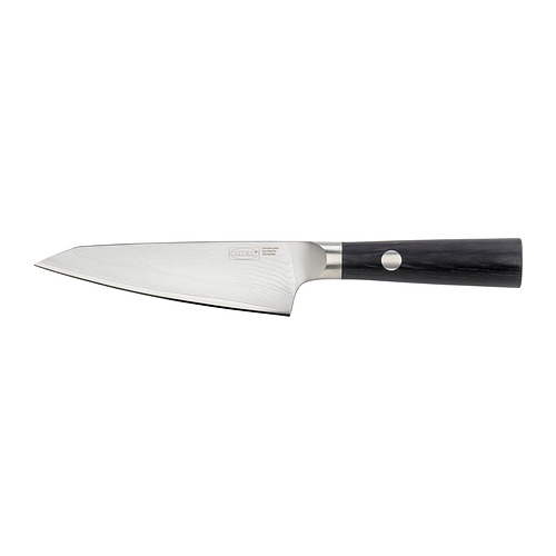 FJÄLLRÖDING - utility knife, damascus steel/black, 14 cm | IKEA Taiwan Online - E1010818_S4