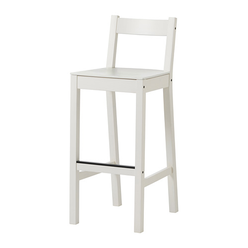 NORDVIKEN - 吧台椅附靠背, 白色, 75 公分 | IKEA 線上購物 - PE729960_S4