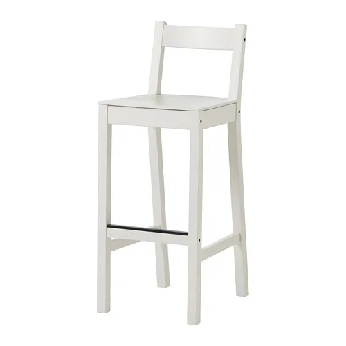 NORDVIKEN - bar stool with backrest, white, 75 cm | IKEA Taiwan Online - PE729960_S4