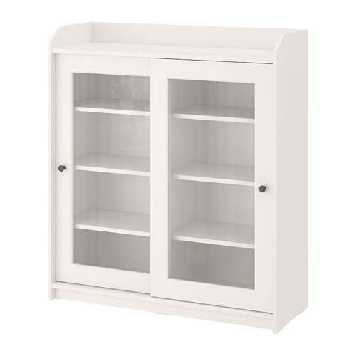 HAUGA - glass-door cabinet, white, 105x116 cm | IKEA Taiwan Online - PE783849_S4