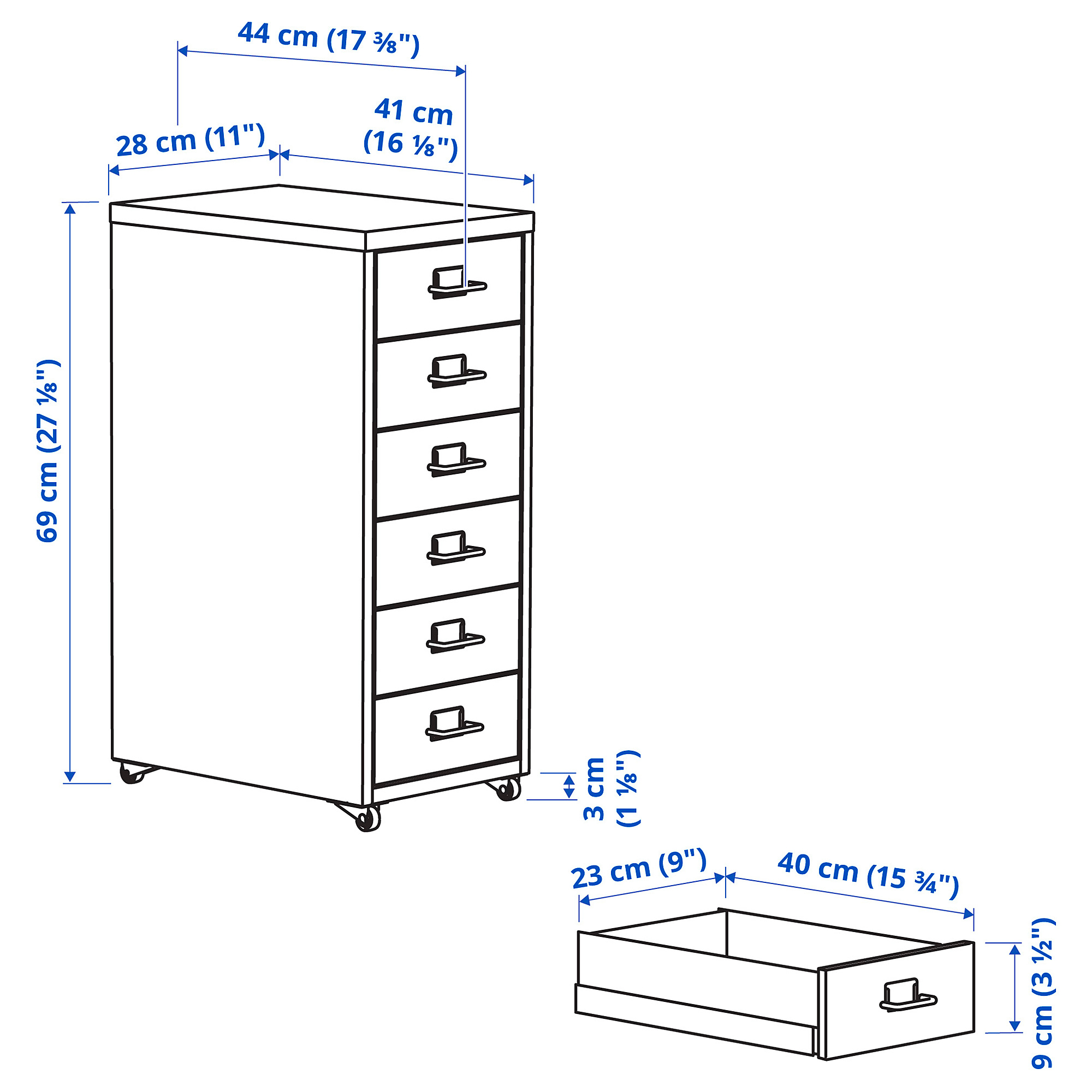 HELMER drawer unit on castors