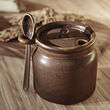 KÖSSEBÄR jar with spoon