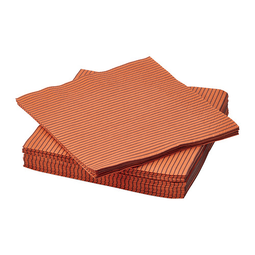 HÖSTAGILLE - paper napkin, striped/orange, 33x33 cm | IKEA Taiwan Online - E1010893_S4
