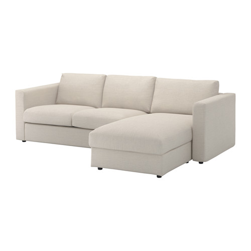 VIMLE - 3-seat sofa, with chaise longue/Gunnared beige | IKEA Taiwan Online - PE639436_S4