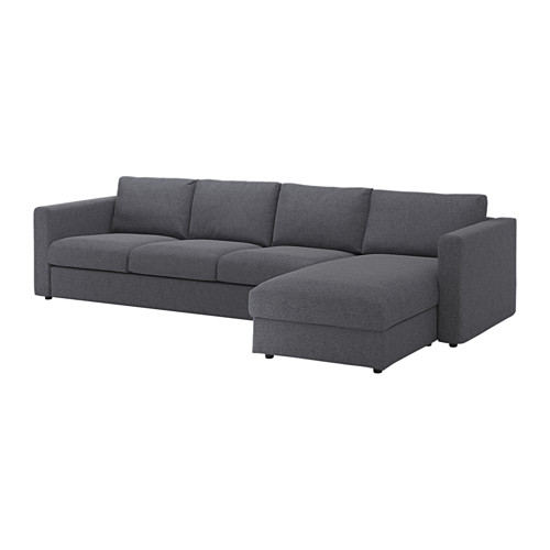 VIMLE - 附躺椅四人座沙發椅套, Gunnared 灰色 | IKEA 線上購物 - PE639438_S4
