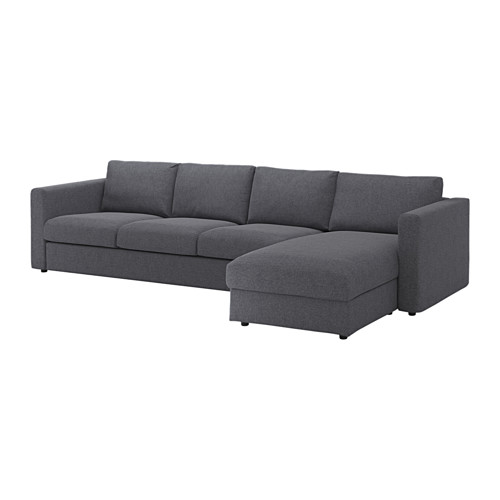 VIMLE - 4-seat sofa with chaise longue, Gunnared medium grey | IKEA Taiwan Online - PE639438_S4