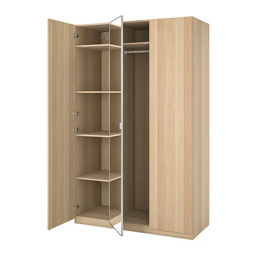 PAX/FORSAND/ÅHEIM - 衣櫃/衣櫥組合, 染白橡木紋/鏡面, 150x60x236 公分 | IKEA 線上購物 - PE783933_S4