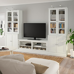 HAVSTA - 電視收納組合/玻璃門板, 深棕色 | IKEA 線上購物 - PE783937_S3