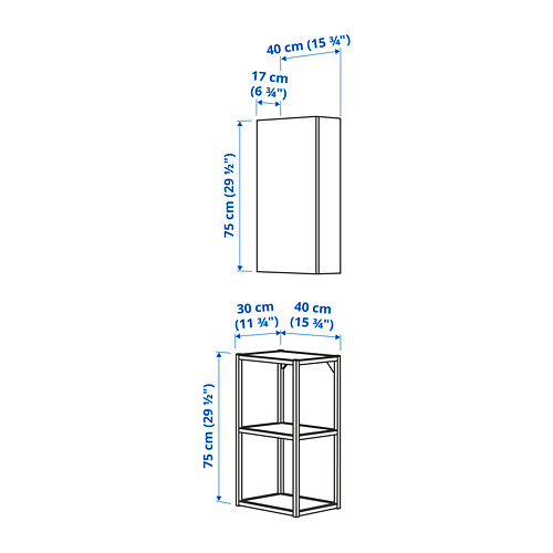ENHET - wall storage combination, white/concrete effect | IKEA Taiwan Online - PE783972_S4