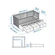 HEMNES 坐臥兩用床框附三個床底收納盒