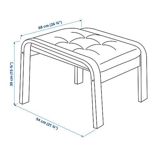 POÄNG armchair and footstool